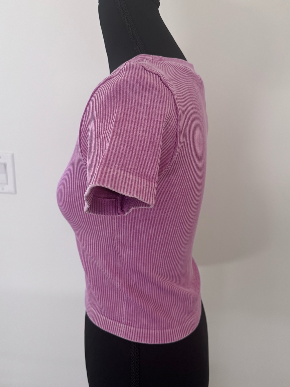 Pink Ribbed Baby Tee - Picture 3 of 3